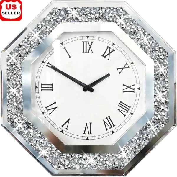 Octagon Mirror Clock - Handcrafted, Silent